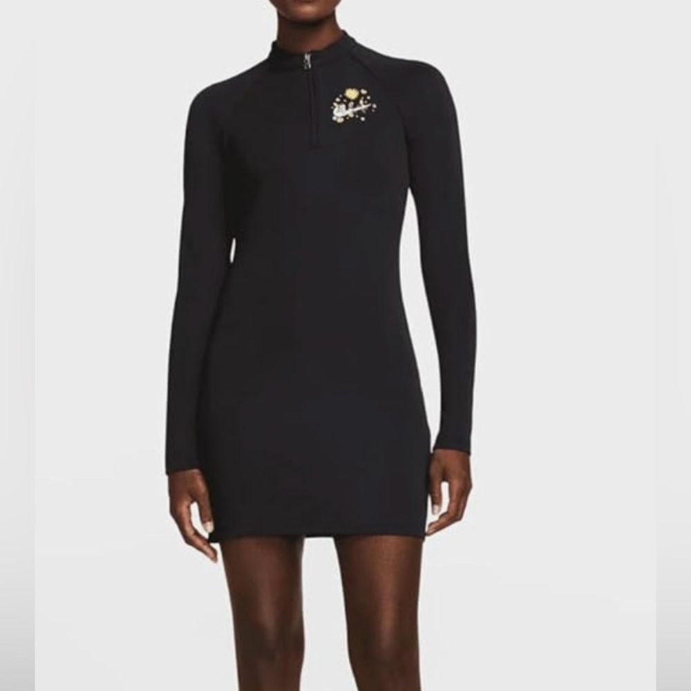 Nike Black Long Sleeve Bodycon Dress